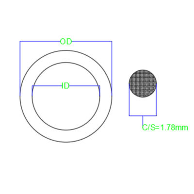 AS568 Standard Black O Ring Seals With Diameter 1.78mm NBR70 NBR90 Hardness