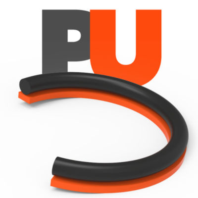 Orange Red TPU Material Parker Backup Ring 65 Shore D High Elasticity 23 Mpa