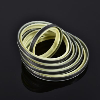 Dual Action Hydraulic Cylinder Rod Wiper Seal Wear Resistant PU Steel Material AH Type