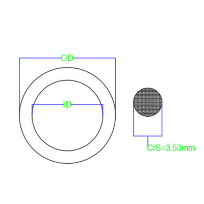 Black NBR70 NBR90 Round Rubber Seal Ring AS568 Standard Wire Diameter 3.53mm