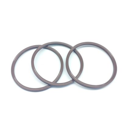 AS228 56.74x3.53 FKM Material X Ring Four Lip Seal Ring Dual Acting Brown Color